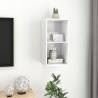 High Gloss White Wall-Mounted TV Cabinet - 37x37x72 cm