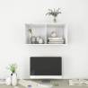 High Gloss White Wall-Mounted TV Cabinet - 37x37x72 cm