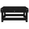 Garden Footstool Black Solid Wood Pine - Stylish & Durable