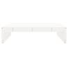 Garden Footstool White 120x80 cm - Solid Pine Wood