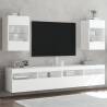 TV Wall Cabinets with LED Lights 2 pcs White 40x30x60.5 cm Colour white Quantity in Package 2 Width 40 cm 