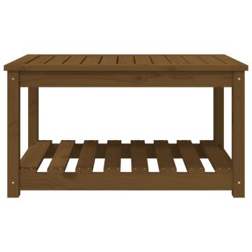 Honey Brown Garden Table - Solid Pine Wood | 82.5x50.5 cm