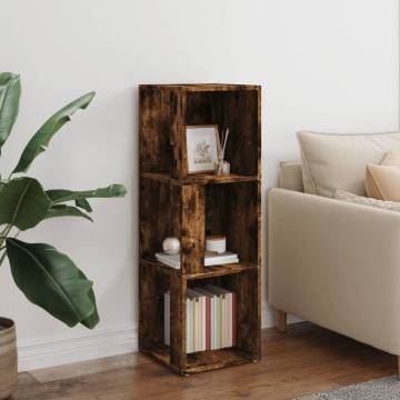 Corner Cabinet Smoked Oak - Stylish Storage Solution | HipoMarket