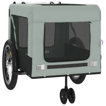 Pet Bike Trailer in Grey & Black - Durable & Comfortable Ride