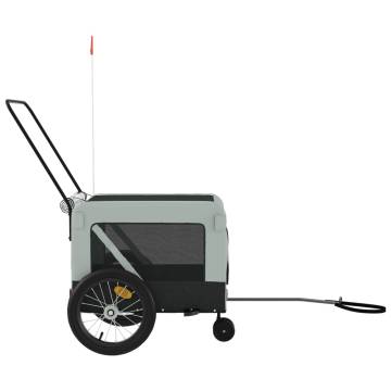 Pet Bike Trailer in Grey & Black - Durable & Comfortable Ride