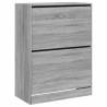 Shoe Cabinet with 2 Flip-Drawers - Grey Sonoma 80x42x108 cm