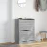 Shoe Cabinet with 2 Flip-Drawers - Grey Sonoma 80x42x108 cm