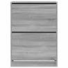 Shoe Cabinet with 2 Flip-Drawers - Grey Sonoma 80x42x108 cm