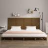 Honey Brown Wall Headboard – Solid Pine Wood | HipoMarket