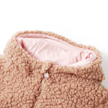 Kids' Hooded Jacket Teddy Faux Fur - Light Cognac (92)