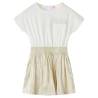 Kids' Dress with Short Sleeves Ecru 92 Size 92 (1.5-2y) 