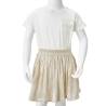 Kids' Ecru Dress with Short Sleeves - Quality Everyday Wear