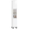 High Gloss White Bathroom Cabinet 30x30x190 cm - Stylish Storage