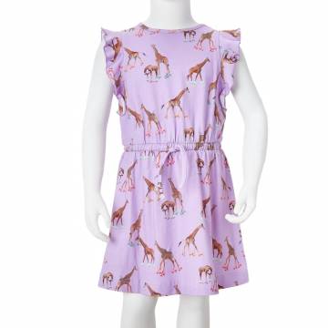 Kids' Ruffle Sleeve Dress in Lila - Trendy & Comfortable Fashion