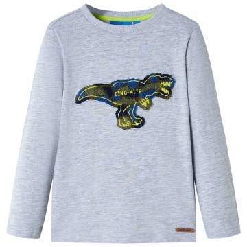 Kids' Long Sleeve T-Shirt Grey Melange - Comfortable & Stylish