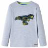 Kids' T-shirt with Long Sleeves Grey Melange 140 Colour grey Size 140 (9-10y) 