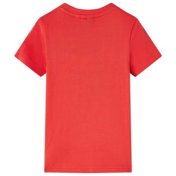 Kids' T-Shirt Red 140 - Soft Cotton Dinosaur Tee for Ages 9-10