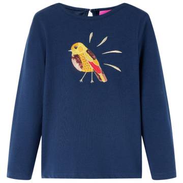 Kids' Navy Blue Long Sleeve T-shirt | Ages 3-4 | HipoMarket