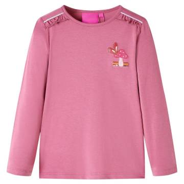 Kids' Long Sleeve T-shirt in Raspberry - Size 92