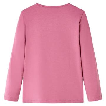 Kids' Long Sleeve T-shirt in Raspberry - Size 92