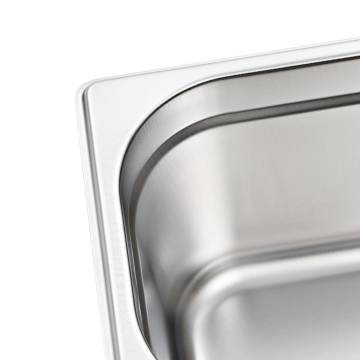 Stainless Steel Gastronorm Containers - 4 pcs GN 1/3 150 mm