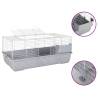 Small Animal Cage Grey 100x53x46 cm Polypropylene and Metal Size 100 x 53 x 46 cm 