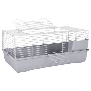 Small Animal Cage Grey 100x53x46 cm - Cozy & Secure Home