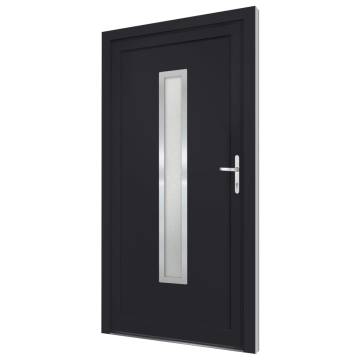 Stylish Anthracite Front Door 98x200 cm PVC - Enhance Security