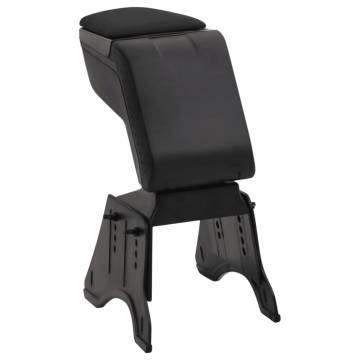 Universal Black Car Armrest - Adjustable & Stylish Storage