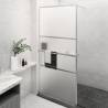 Walk-in Shower Wall with Shelf Chrome 80x195 cm ESG Glass&Aluminium Colour chrome Size 80 x 195 cm Model frosted 