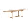 Extending Garden Table 180-280 cm | Solid Teak Wood