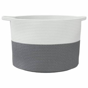 Laundry Basket Grey and White - Stylish & Practical Storage