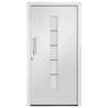 Front Door Aluminium and PVC White 100x210 cm | Hipomarket