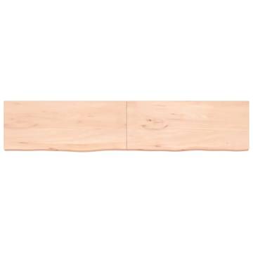 Untreated Solid Wood Bathroom Countertop 200x40 cm | Hipo Market