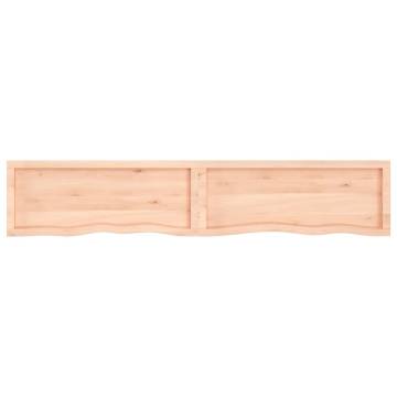 Untreated Solid Wood Bathroom Countertop 200x40 cm | Hipo Market