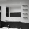 Elegant Silver Wall Mirror with 5 Shelves - 80x60 cm