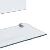 Elegant Silver Wall Mirror with 5 Shelves - 80x60 cm