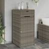 Garden Storage Cabinet Grey 55x55x111 cm Poly Rattan Colour grey Size 55 x 55 x 111 cm 