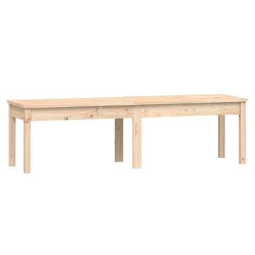 2-Seater Solid Pine Garden Bench - 159.5x44x45 cm