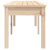 2-Seater Solid Pine Garden Bench - 159.5x44x45 cm