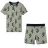 Kids' Pyjamas with Short Sleeves Light Khaki 128 Size 128 (7-8y) 