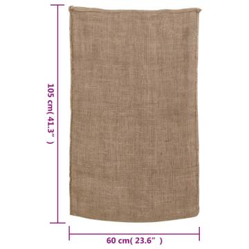 Jute Sacks 10 pcs | 60x105 cm | 100% Jute - Eco-Friendly Bags