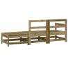 3 Piece Garden Lounge Set - Impregnated Pine Wood