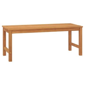 Solid Teak Wood Garden Bench - 114 cm | Hipo Market