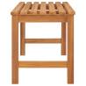 Solid Teak Wood Garden Bench - 114 cm | Hipo Market