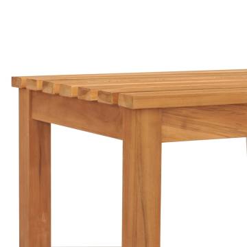 Solid Teak Wood Garden Bench - 114 cm | Hipo Market