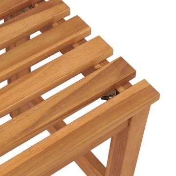 Solid Teak Wood Garden Bench - 114 cm | Hipo Market