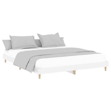 High Gloss White Bed Frame 120x200 cm - Stylish & Durable