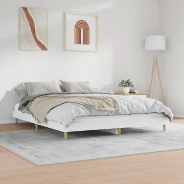 High Gloss White Bed Frame 120x200 cm - Stylish & Durable