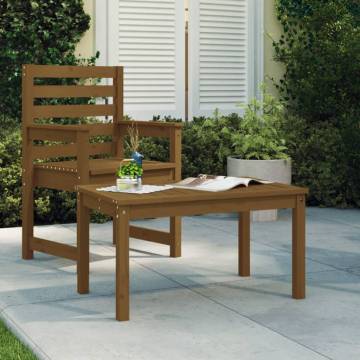 Garden Table Honey Brown - Solid Wood Pine 82.5x50.5 cm